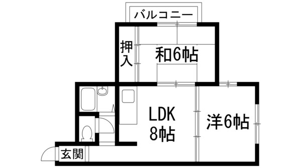 サンパレス21中筋山手の物件間取画像